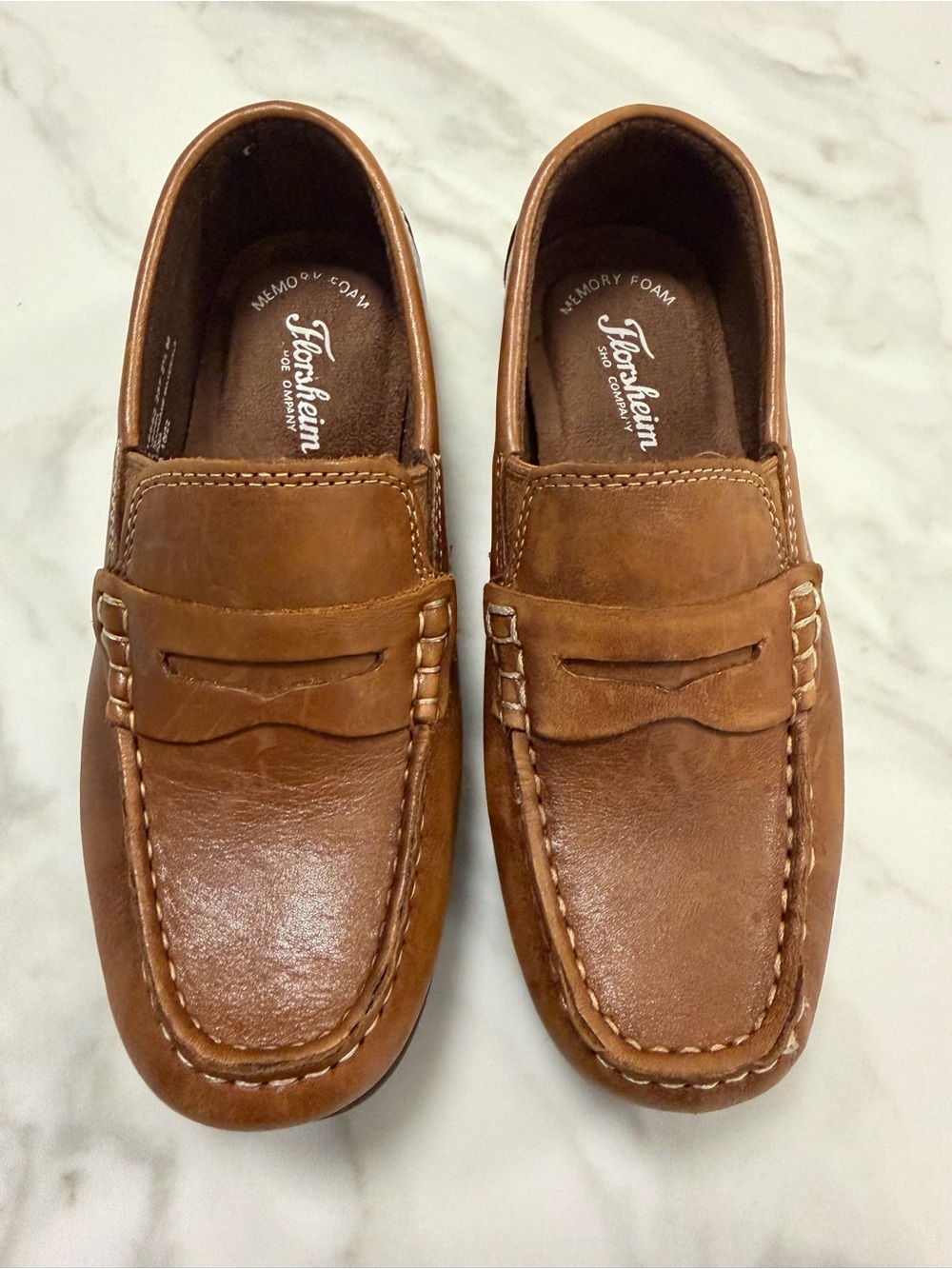 Florsheim kids Chestnut Brown Leather Penny Loafers